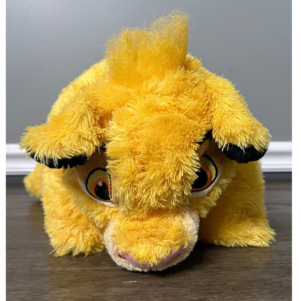 Disney Lion King Simba Pillow Pet Plush‎ Stuffed Animal Toy Yellow 11"